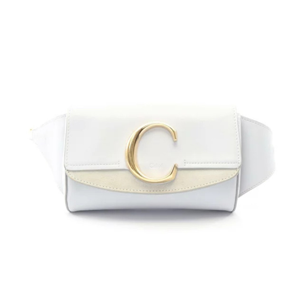 Chloe C Waist Bag Body Leather Suede Blue